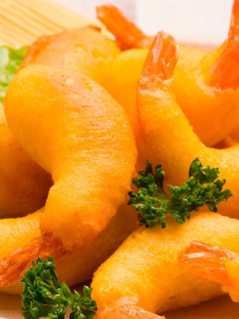 Ración de gambas a la gabardina